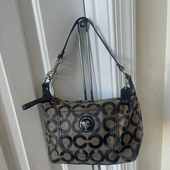 Coach Black and Tan Mini Shoulder Bag GUC